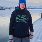 Alta Hundeslede & Nordlys – Unisex Hettegenser