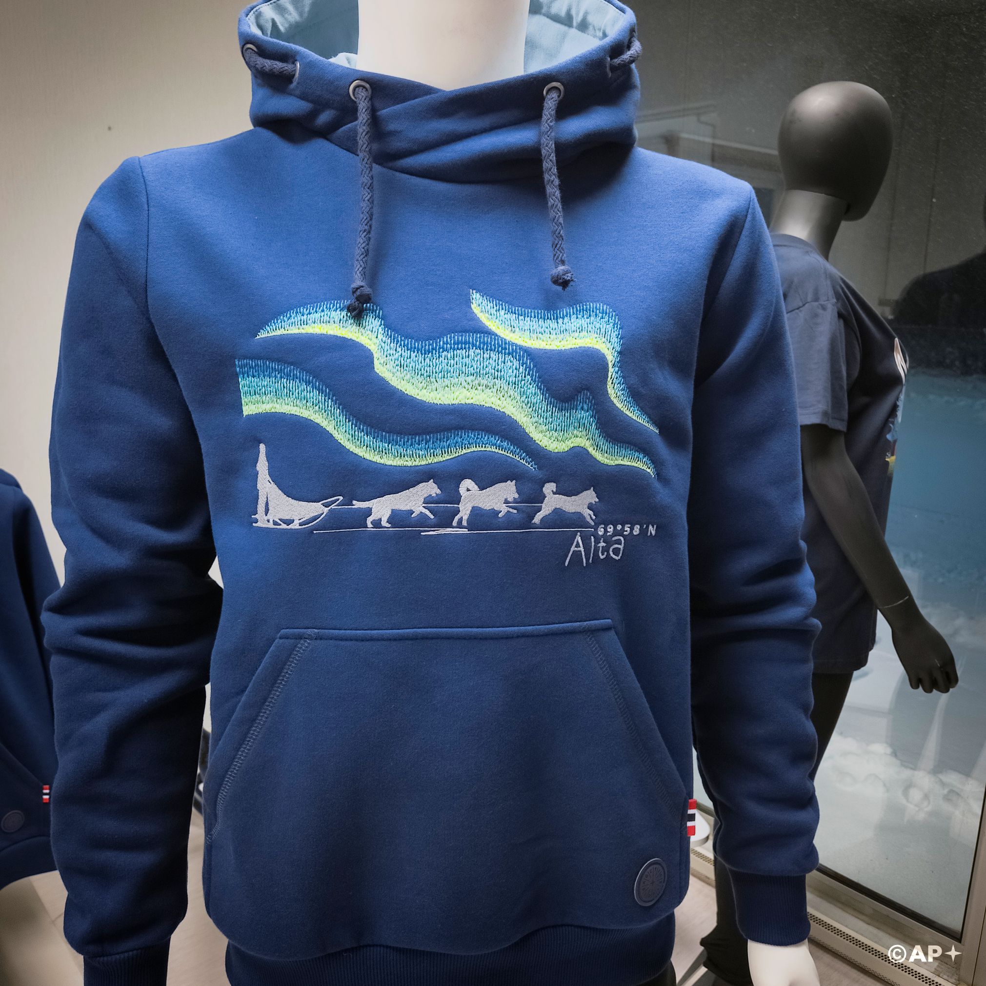 Alta Hundeslede & Nordlys – Unisex Hettegenser