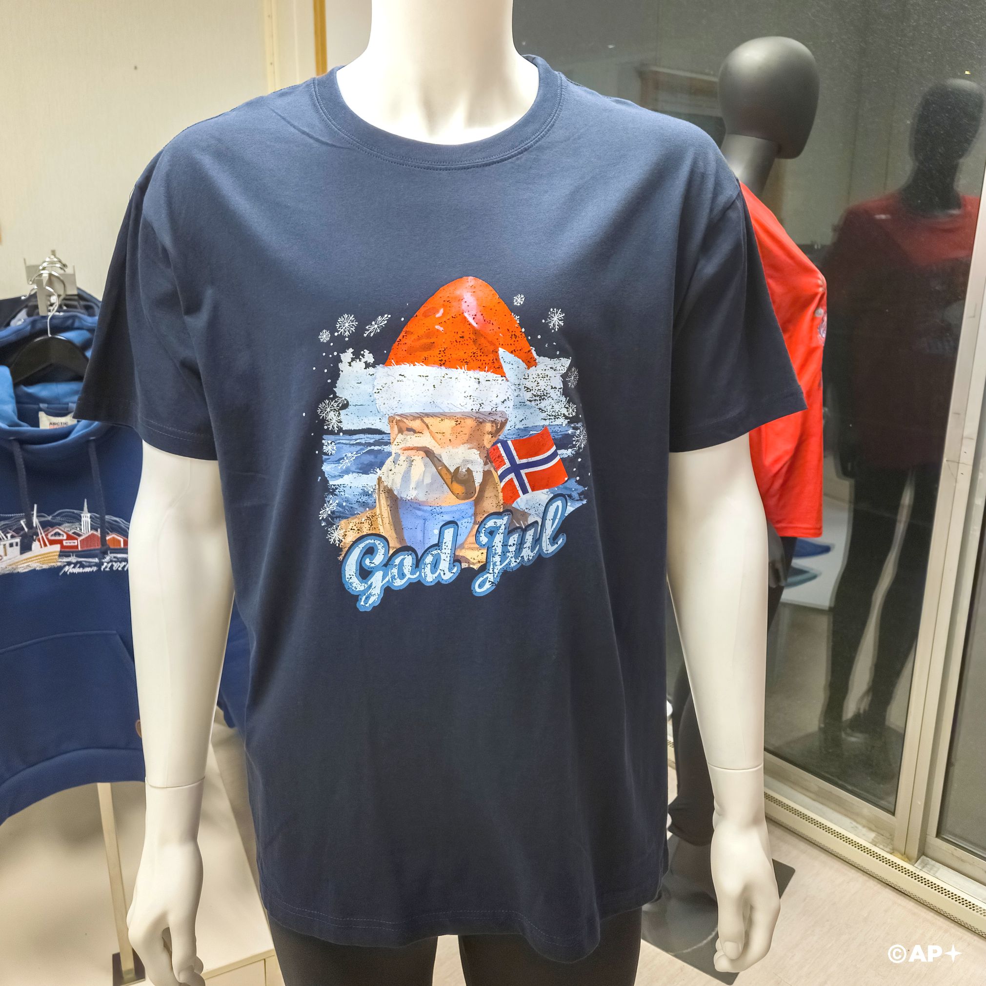 T-skjorte «Gammel fisker» God Jul