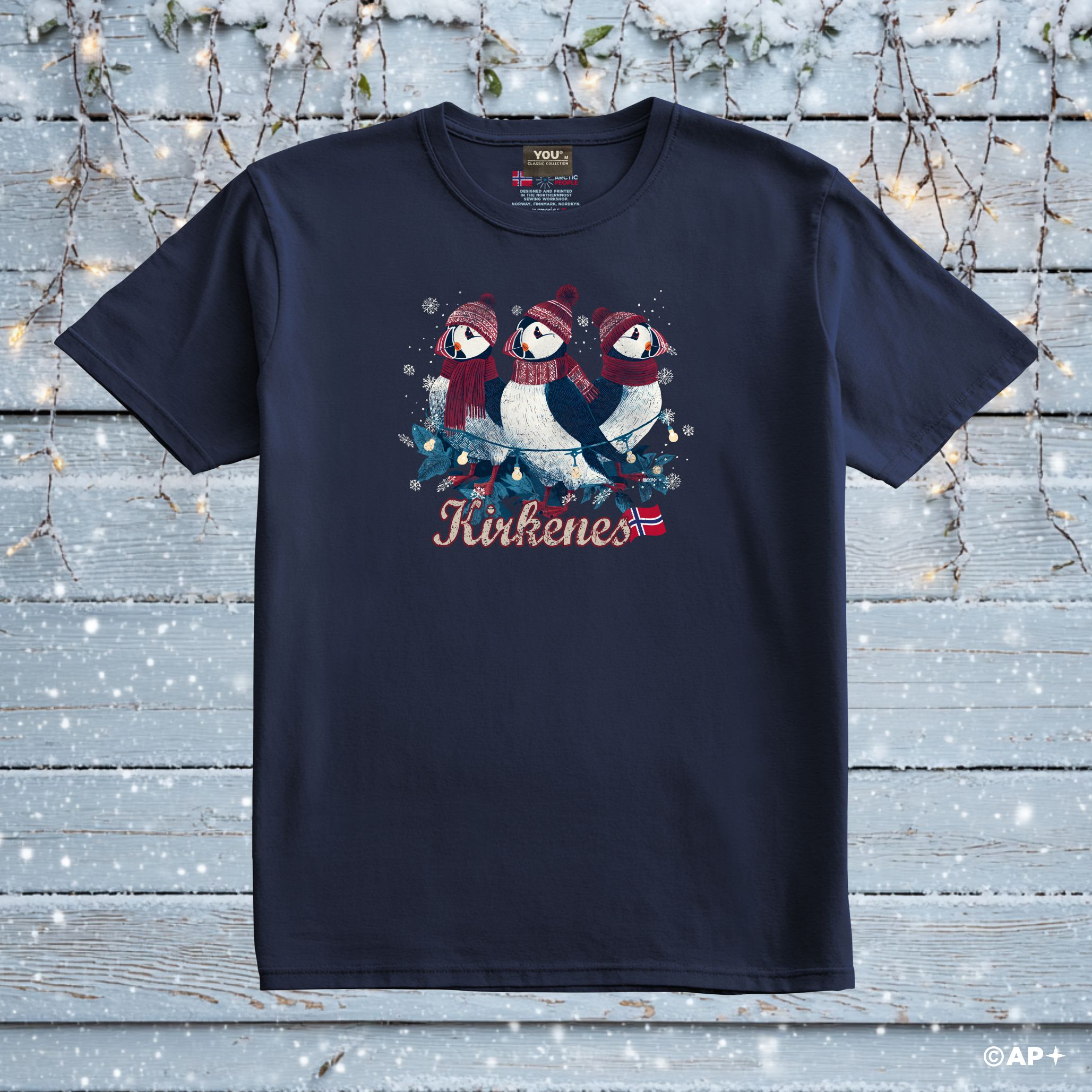 T-skjorte med lundefugl Kirkenes