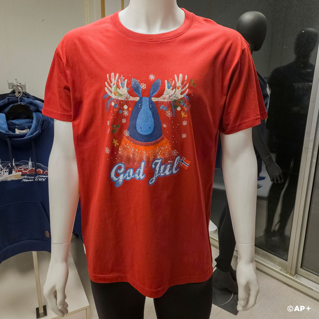 T-skjorte God Jul elg julestemning