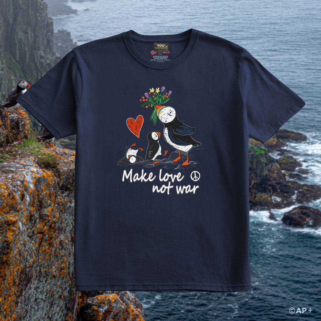 Make Love Not War Puffin T-Shirt