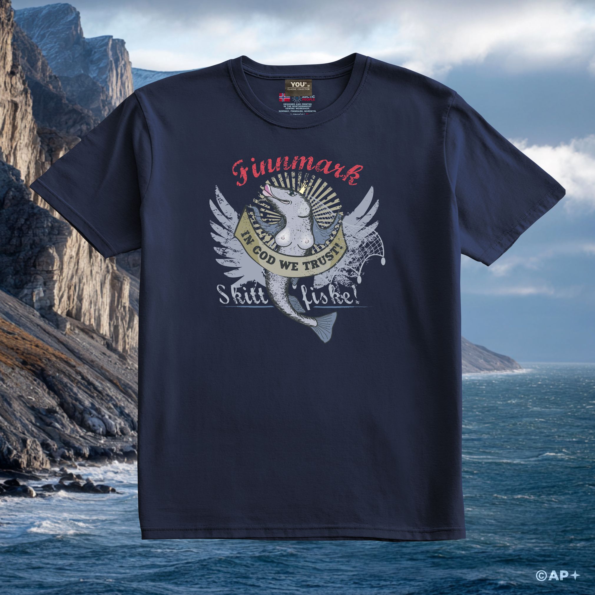 Skitt Fiske Finnmark T-skjorte