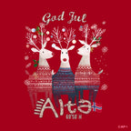 T-skjorte God Jul Alta reinsdyr