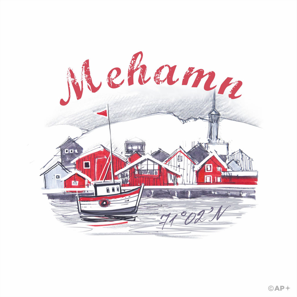 Mehamn – Kystgrafikk fra Nordkyn.