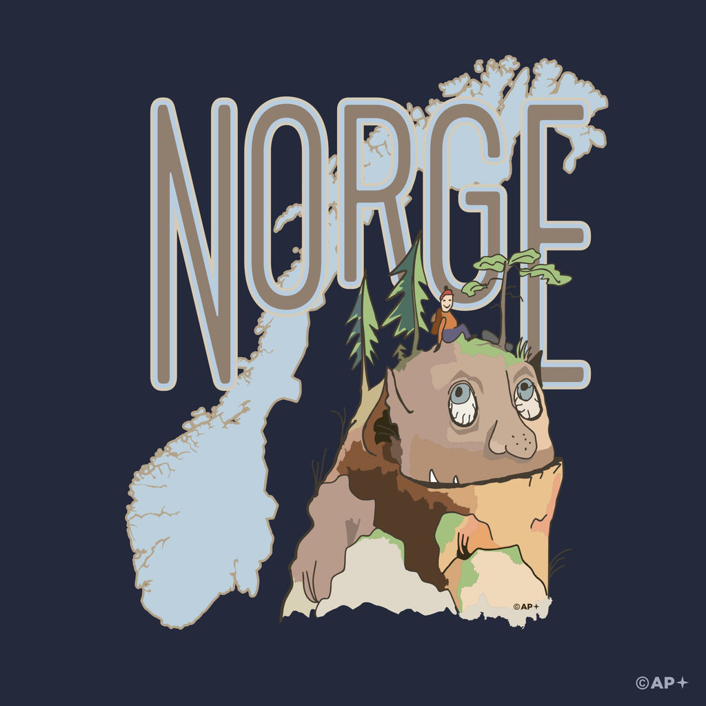 Mountain Troll Norge T-Shirt – Norway Map Design