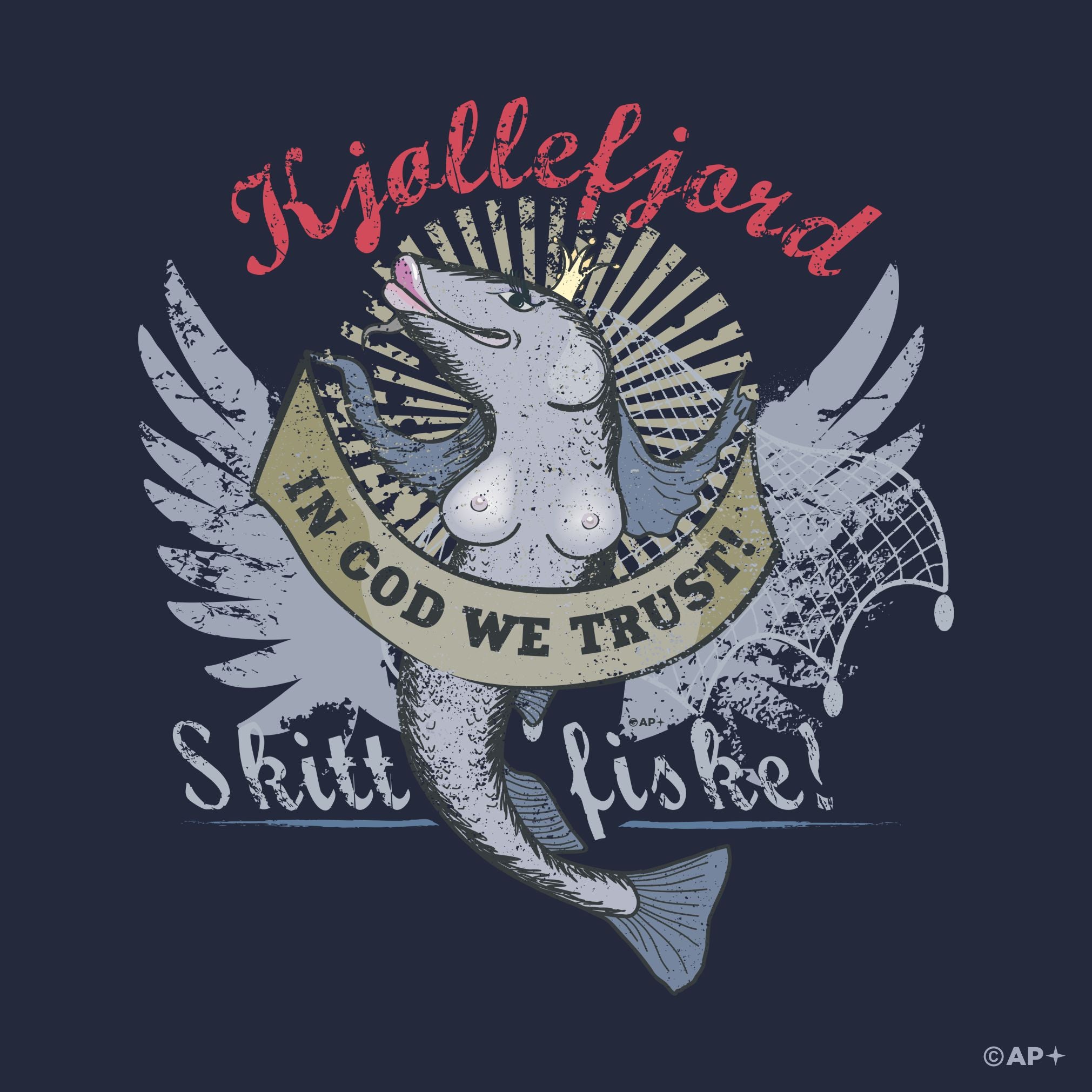 Kjøllefjord T-skjorte – Skitt fiske!