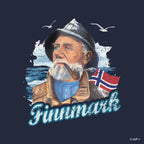 Finnmark T-skjorte – Gammel Fisker Kunstmotiv
