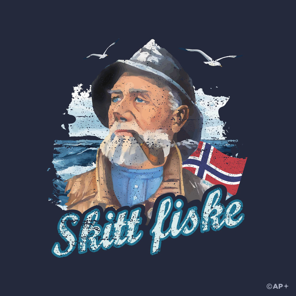 Skitt Fiske T-skjorte – Gammel Fisker
