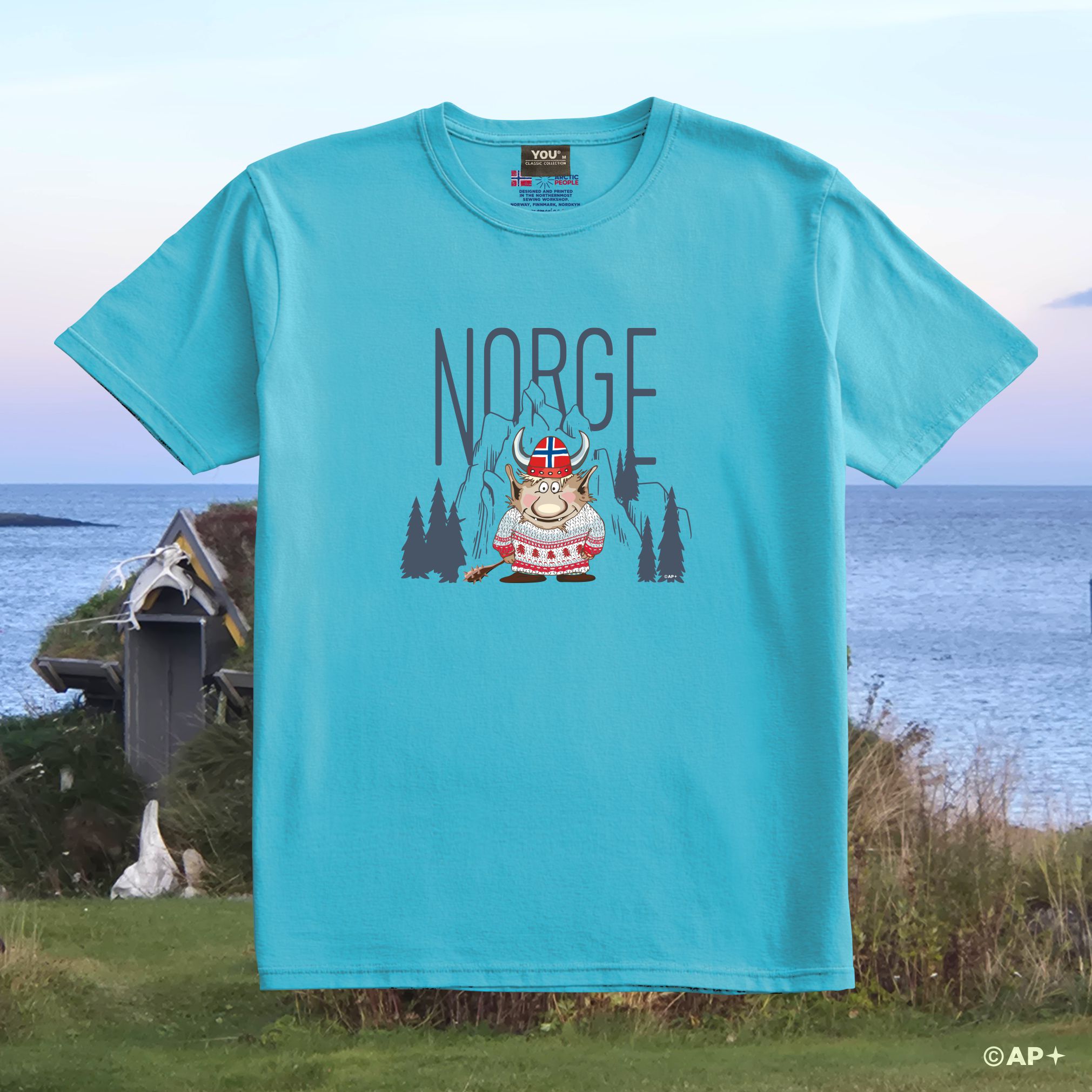 Cute Viking Troll – Norge T-Shirt