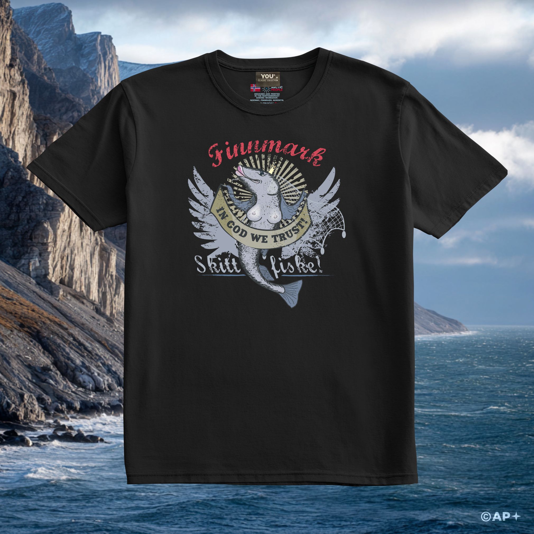 Skitt Fiske Finnmark T-skjorte