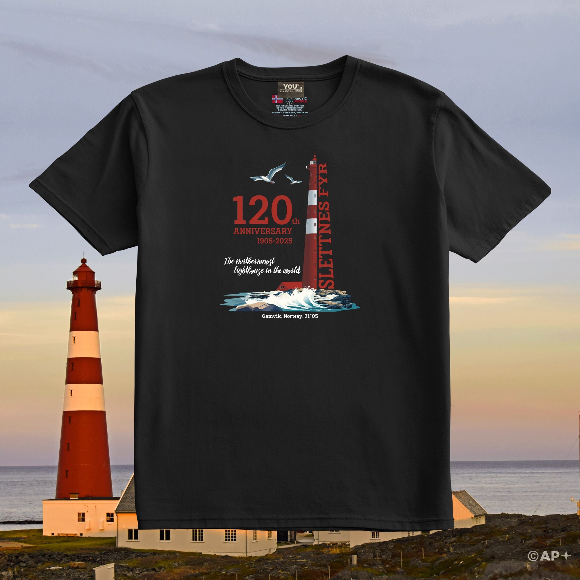 Slettnes fyr T-skjorte – 120 år jubileum 2025
