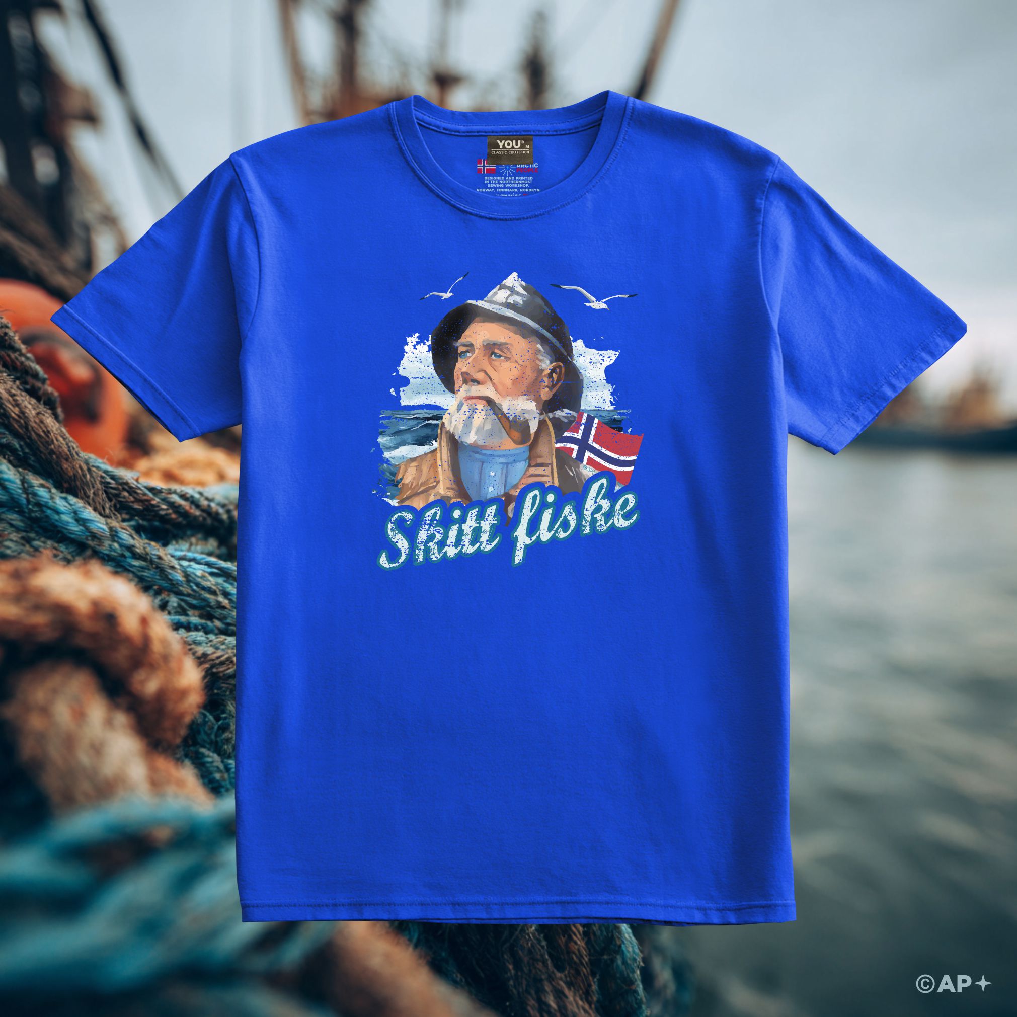 Skitt Fiske T-skjorte – Gammel Fisker