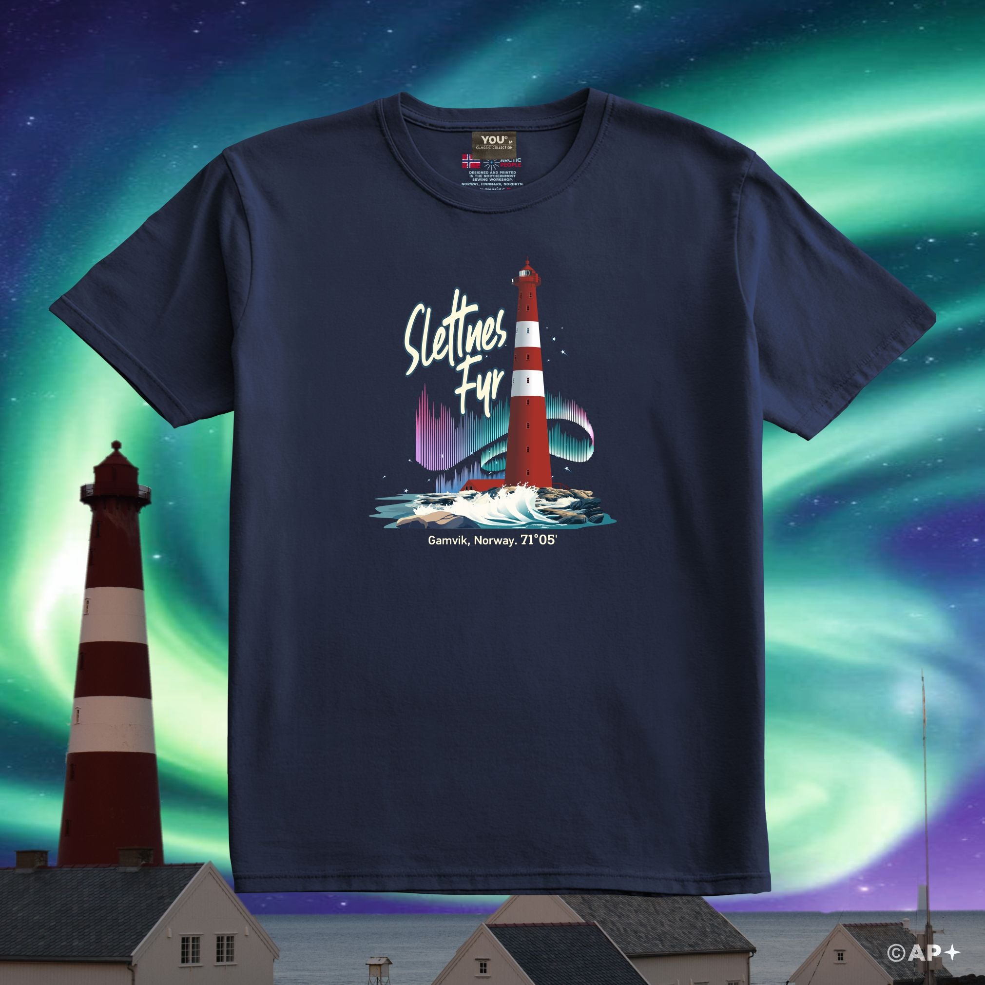 Slettnes fyr – Nordlys 71°05'