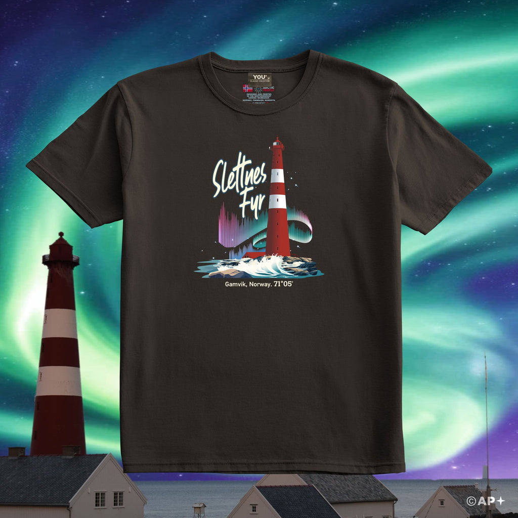 Slettnes fyr – Nordlys 71°05'