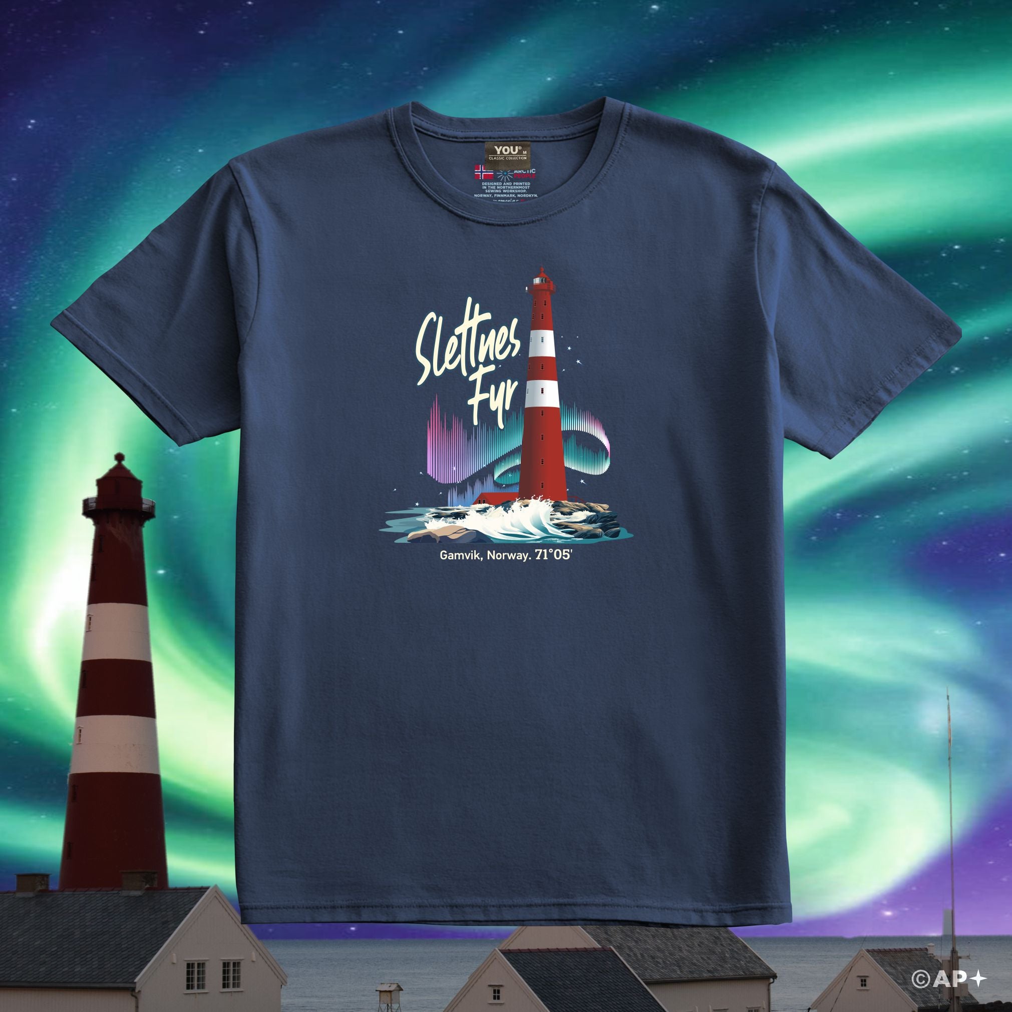 Slettnes fyr – Nordlys 71°05'