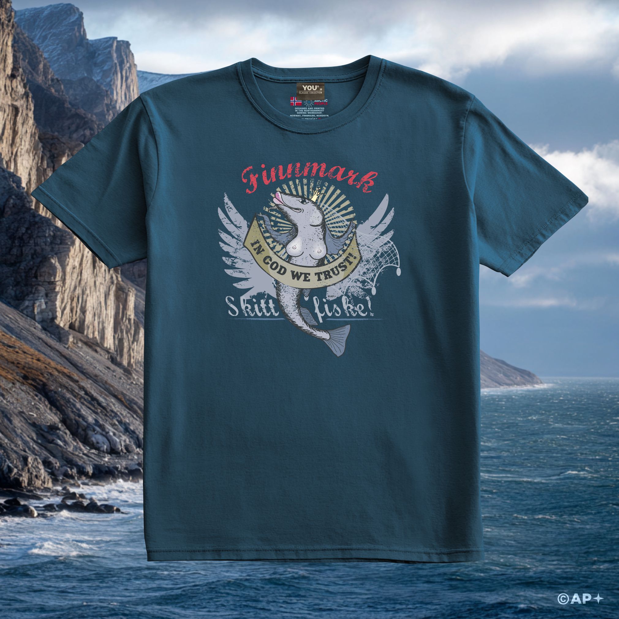 Skitt Fiske Finnmark T-skjorte