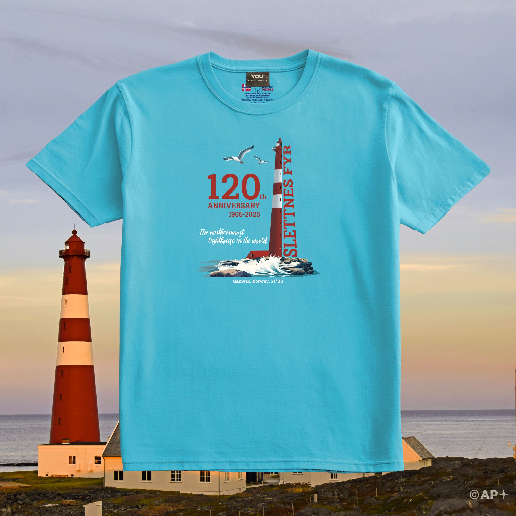 Slettnes fyr T-skjorte – 120 år jubileum 2025