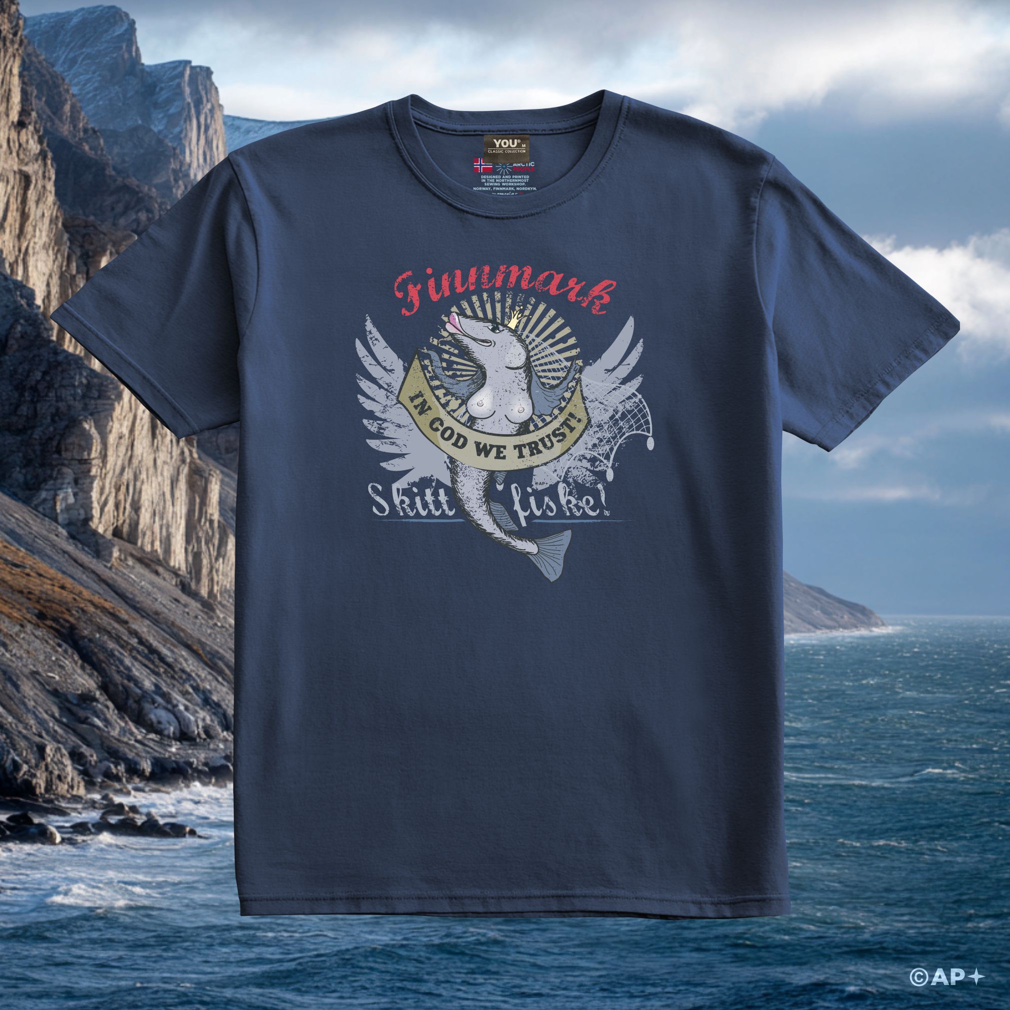 Skitt Fiske Finnmark T-skjorte