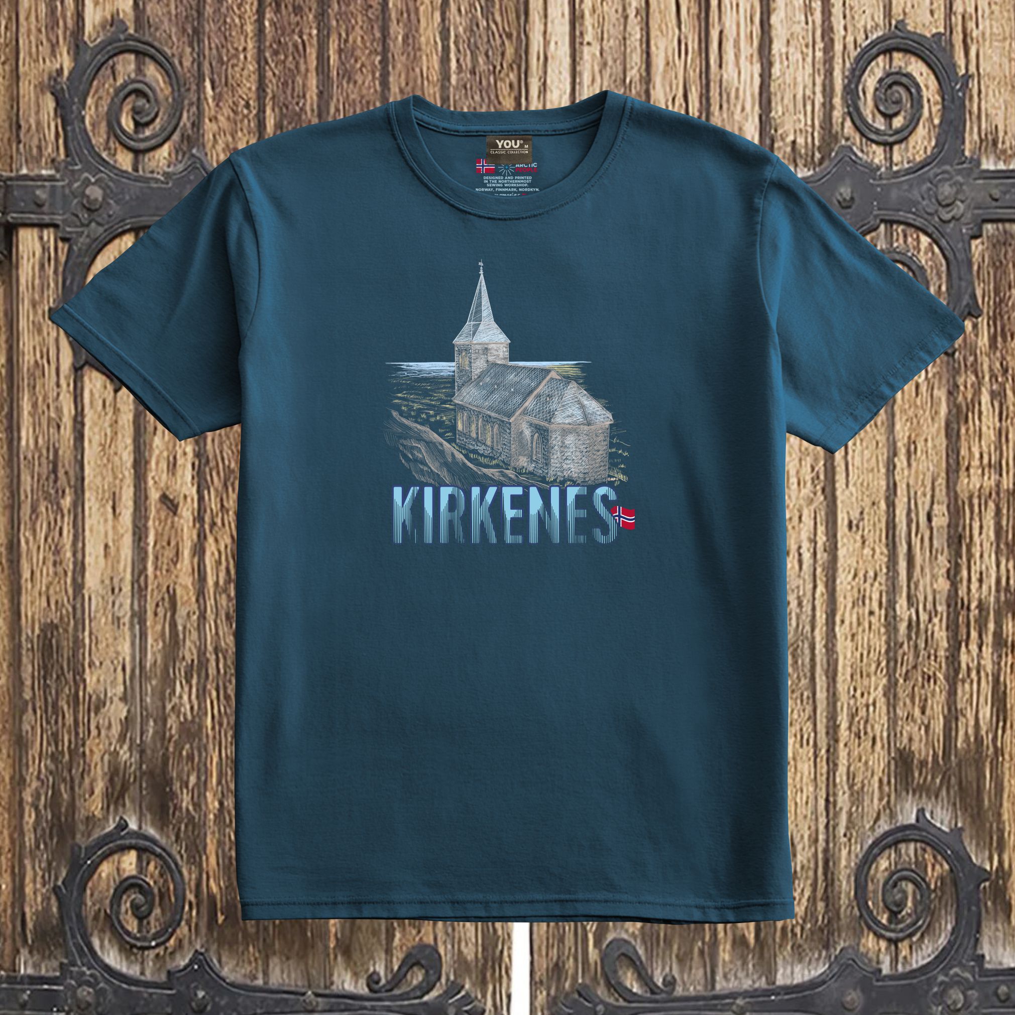 Kirkenes motiv T-skjorte – Nord-Norge