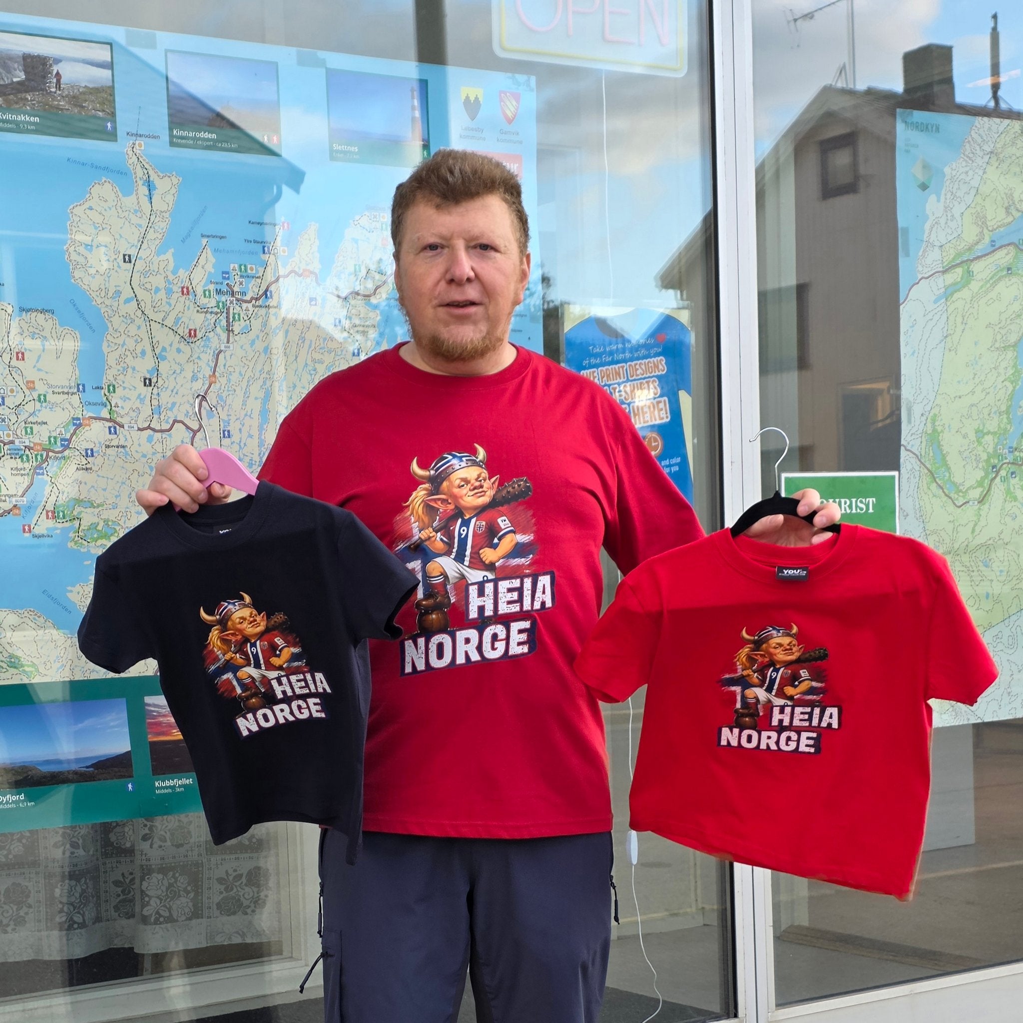 Heia Norge supporter T-shirts in adult and children's sizes