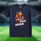 Navy Heia Norge supporter T-shirt with football design