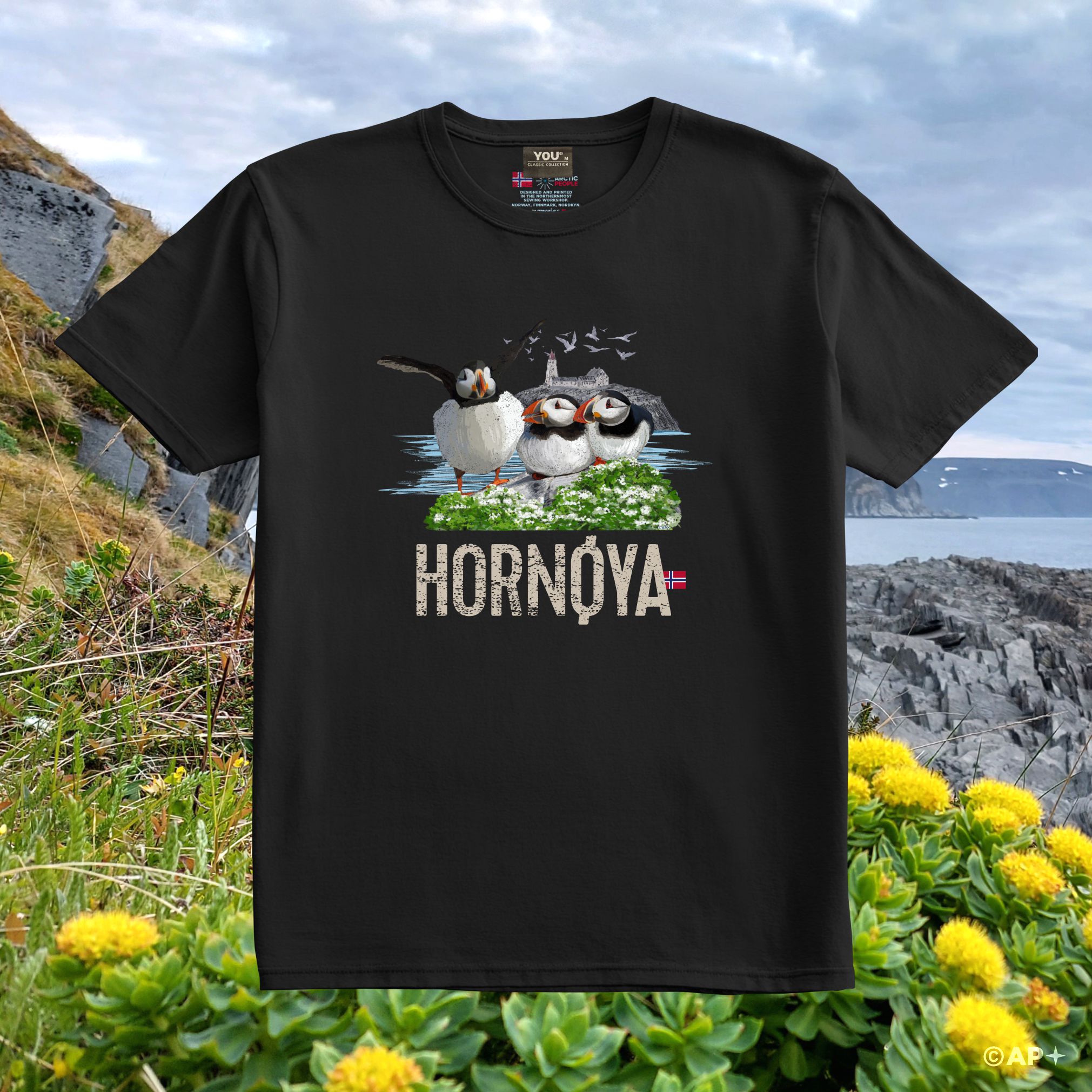 Hornøya lundefugl T-skjorte