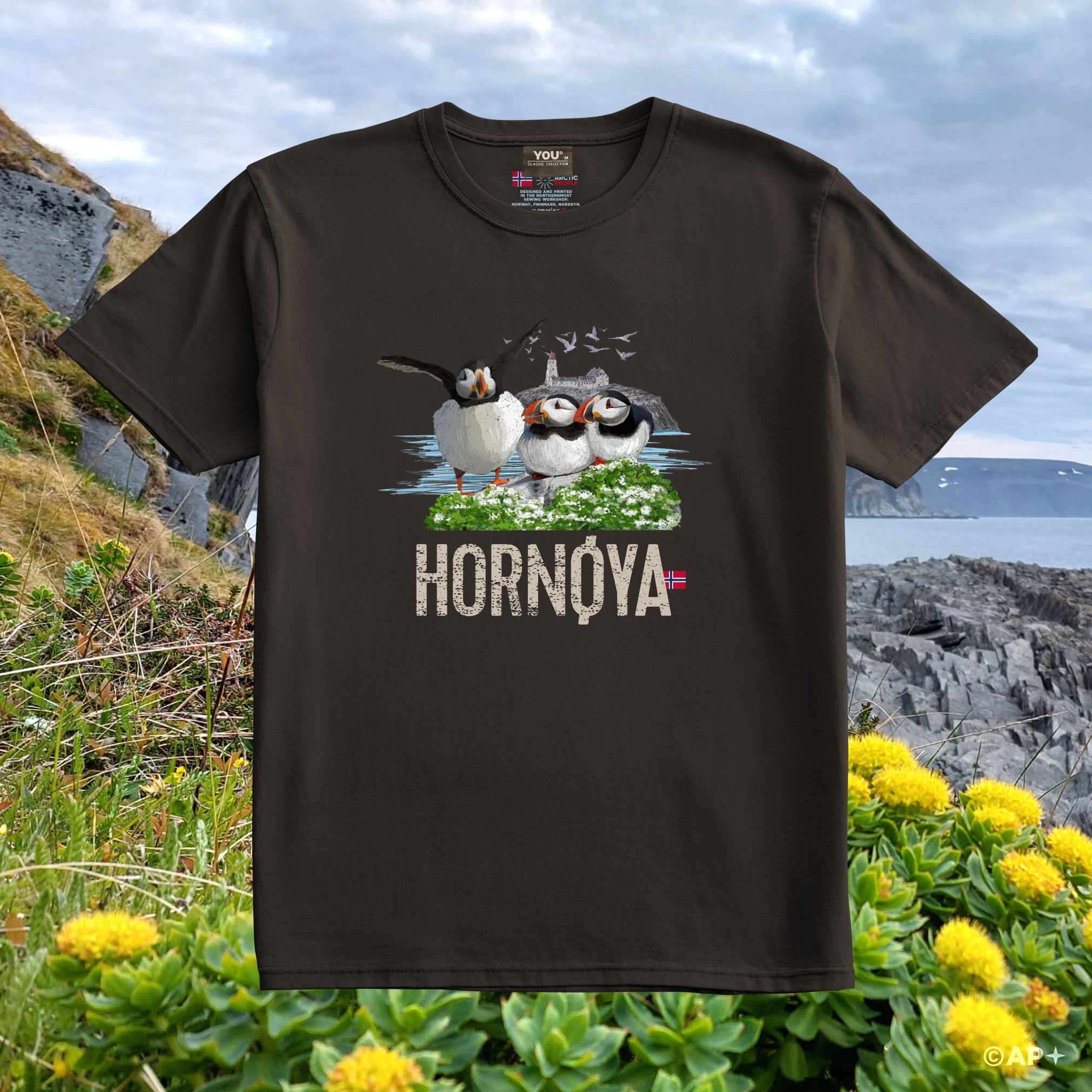 Hornøya lundefugl T-skjorte