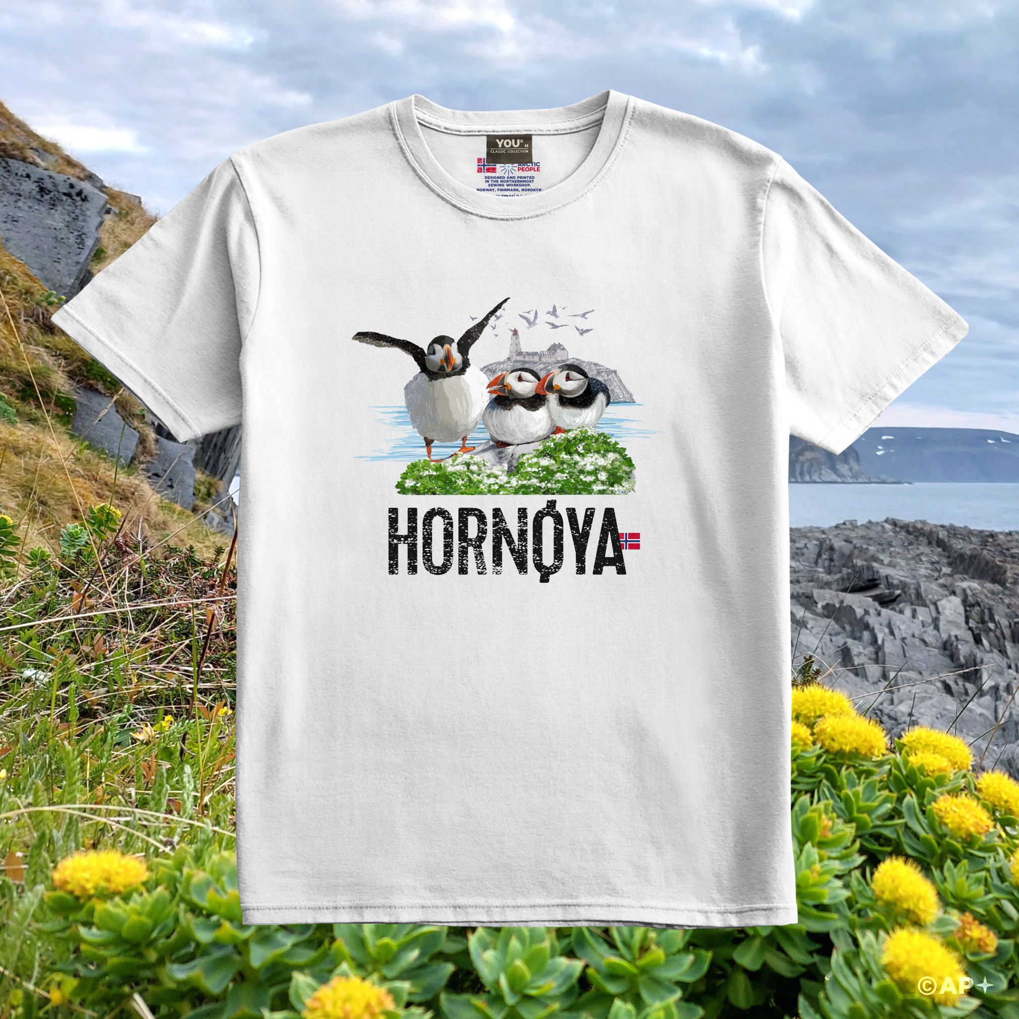 Hornøya lundefugl T-skjorte