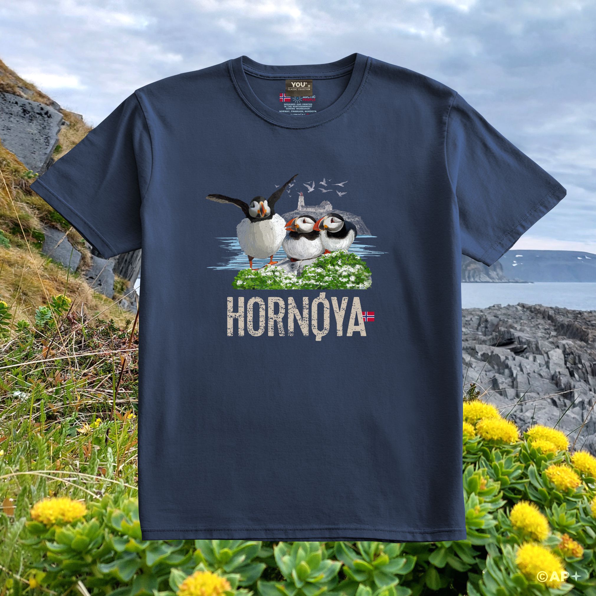 Hornøya lundefugl T-skjorte