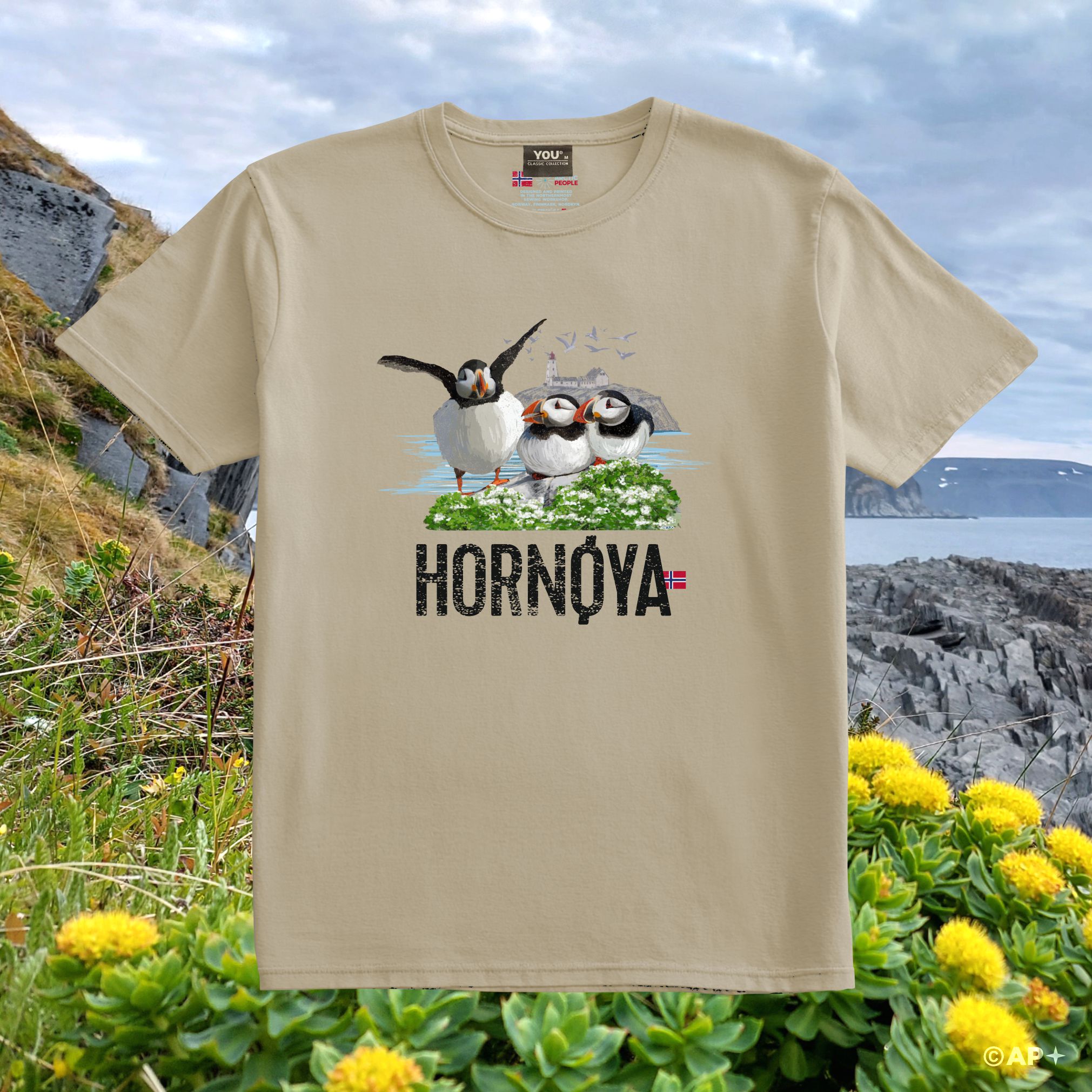 Hornøya lundefugl T-skjorte