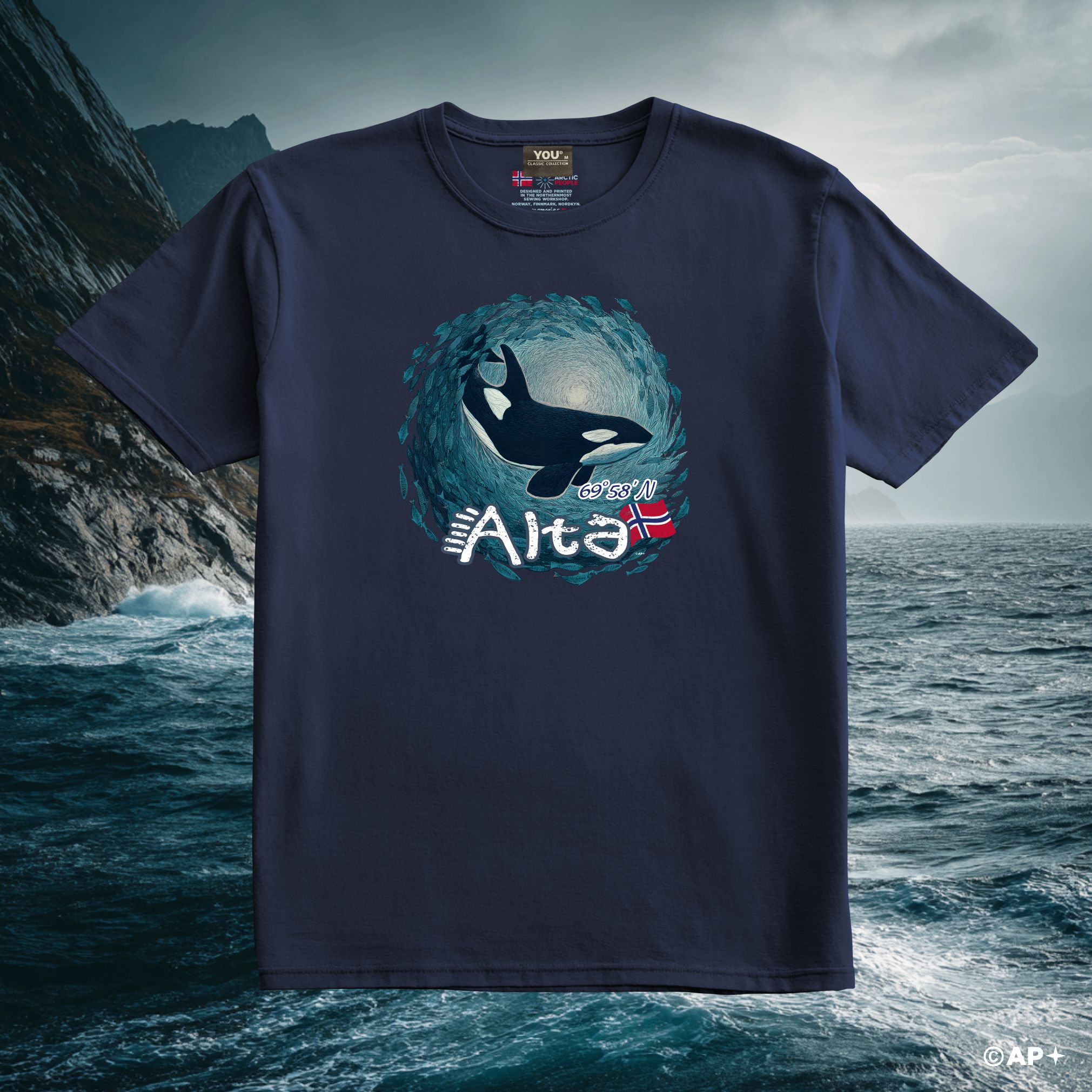 Spekkhogger-motiv T-skjorte – Alta, Nord-Norge