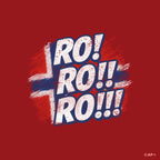Ro! Ro!! Ro!!! supporterdesign for ryggtrykk i norske farger