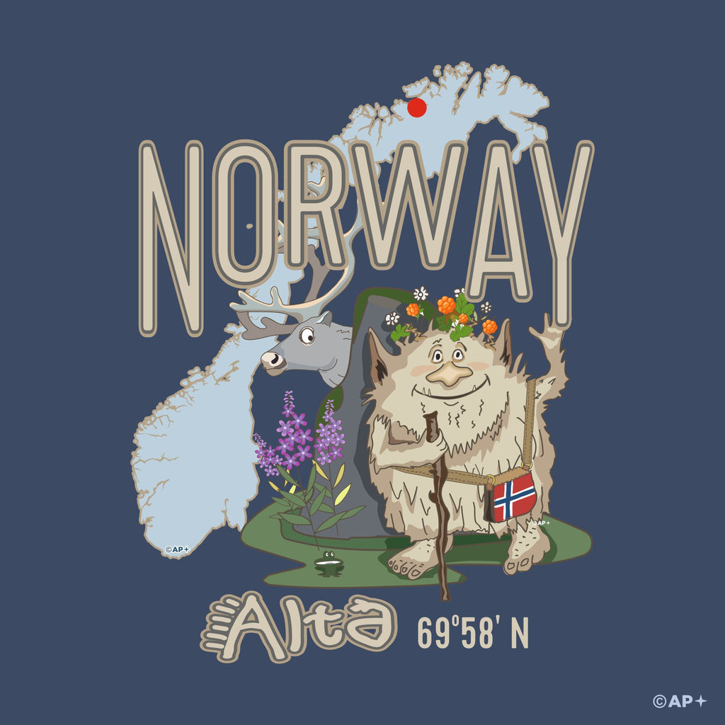 Altatroll med Norge-kart