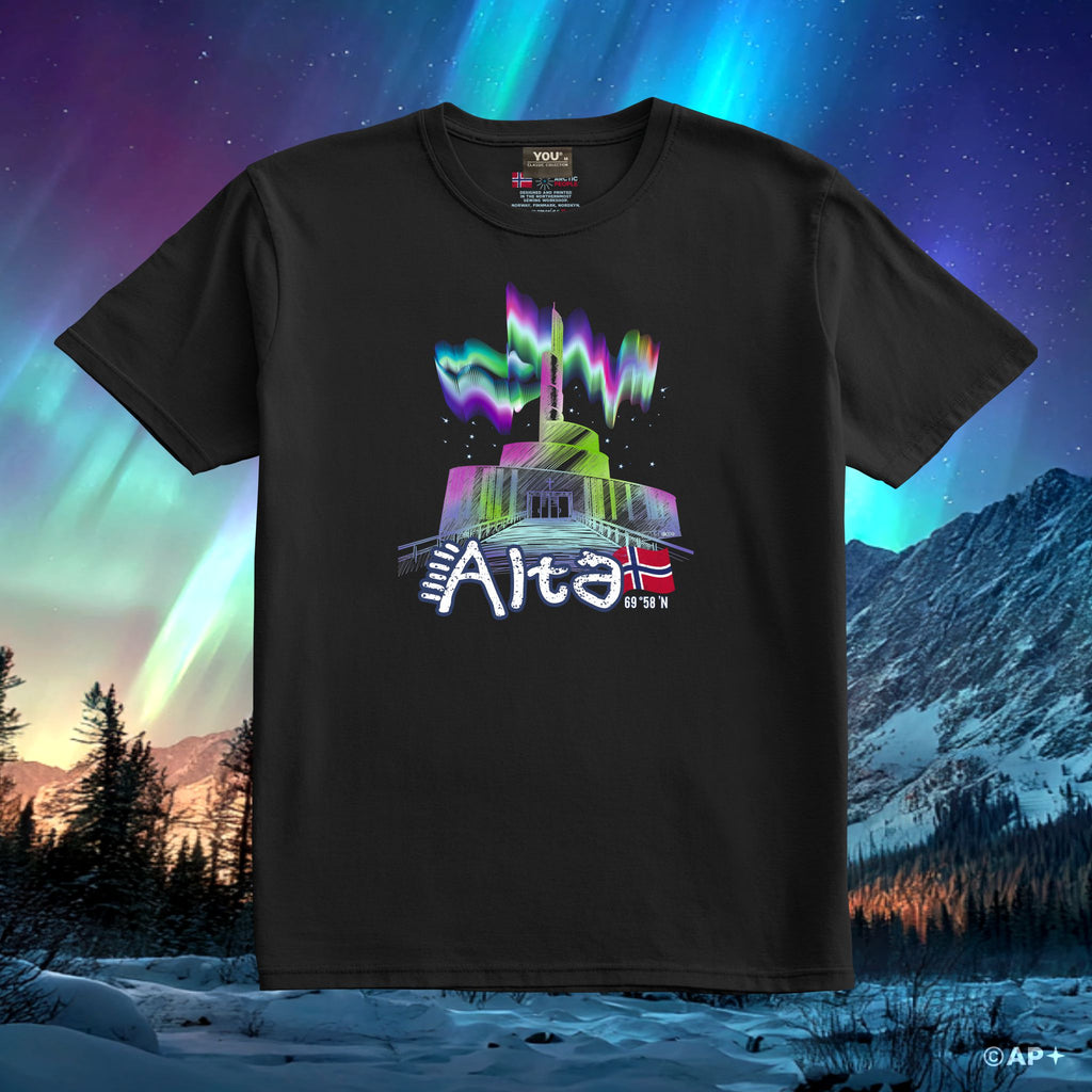 T-skjorte Nordlyskatedral Alta