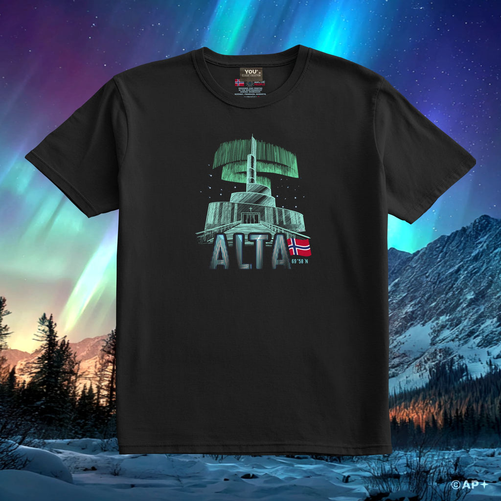 Alta Nordlyskatedral – Lys over Nord-Norge