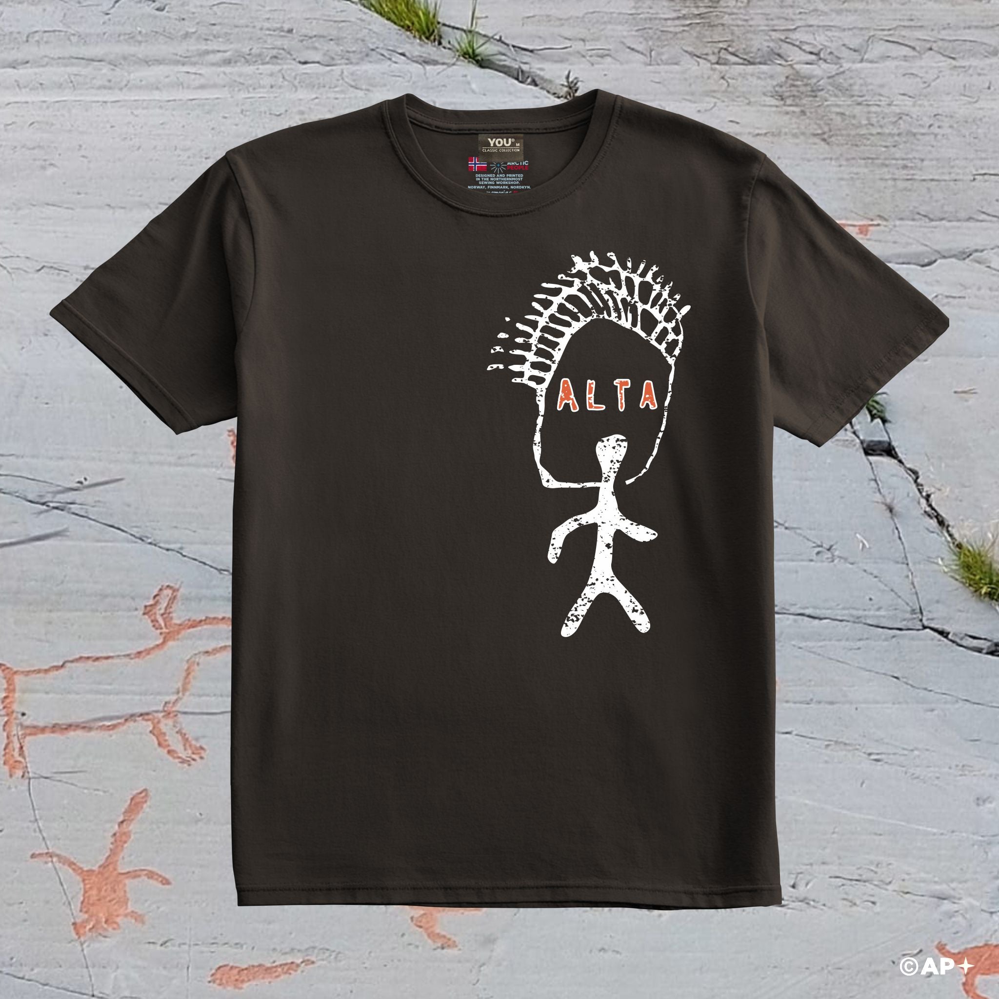 T-skjorte Alta helleristning