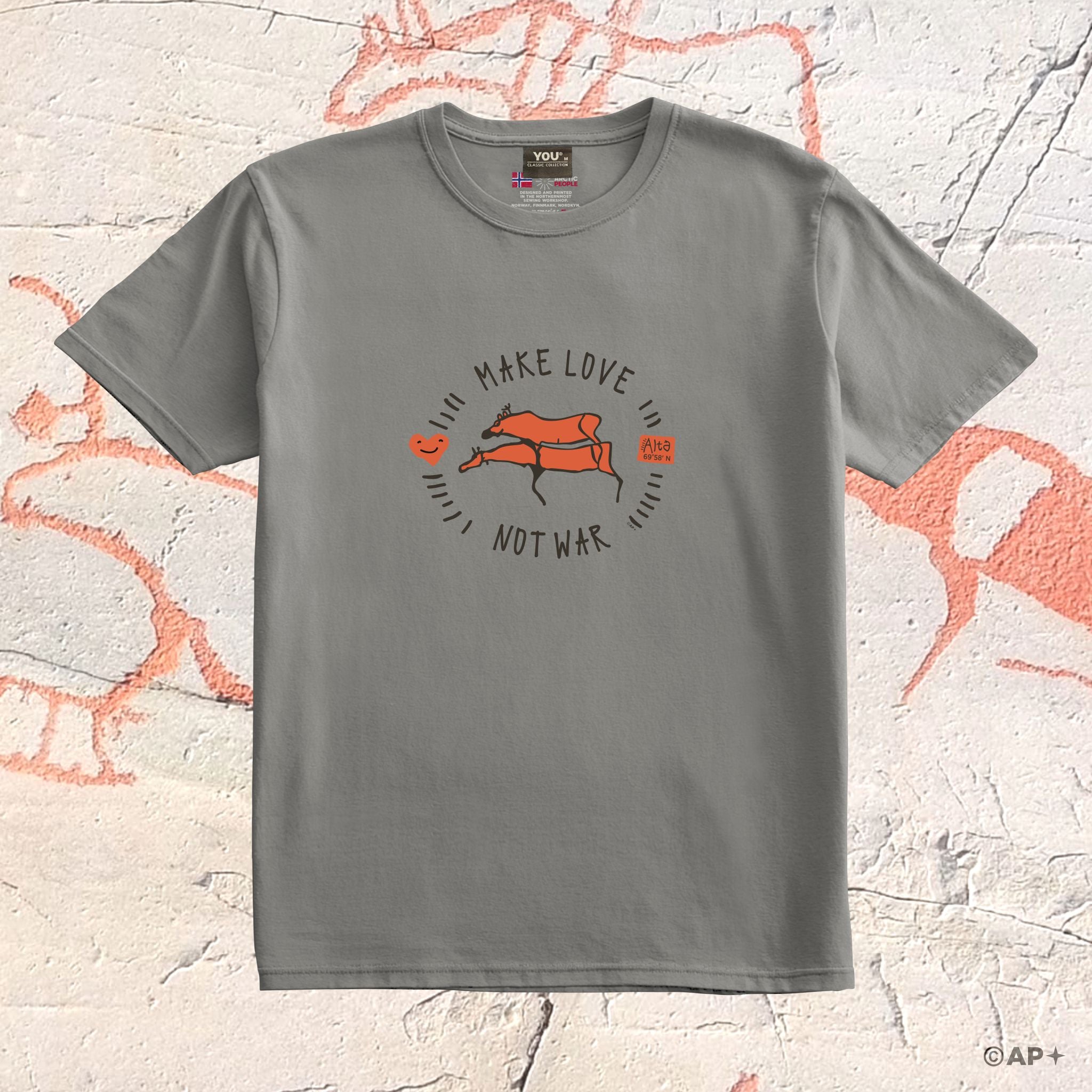 Make Love Not War Alta helleristning