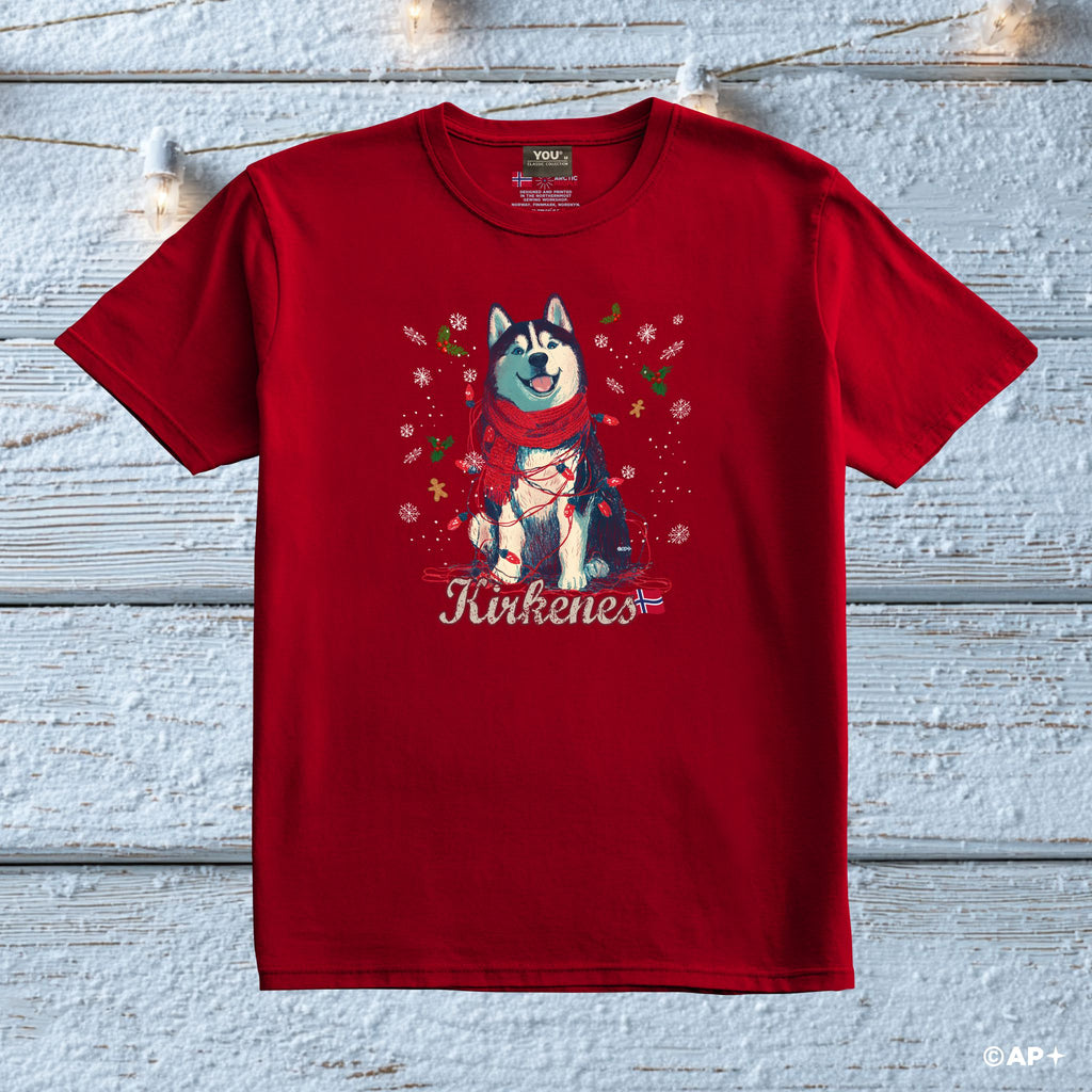 Husky jule-T-skjorte fra Kirkenes