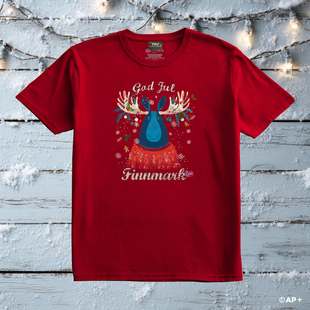 Jule-T-skjorte elg Finnmark