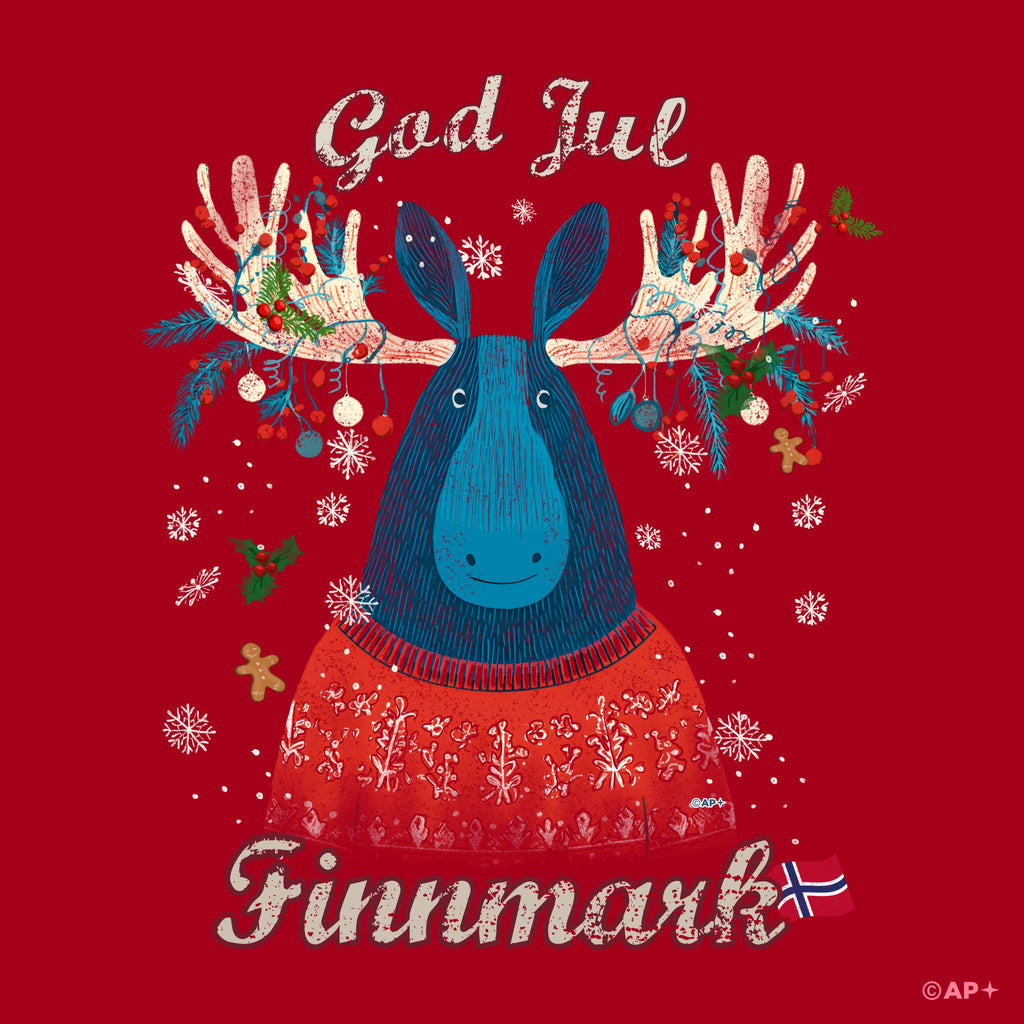 Jule-T-skjorte elg Finnmark