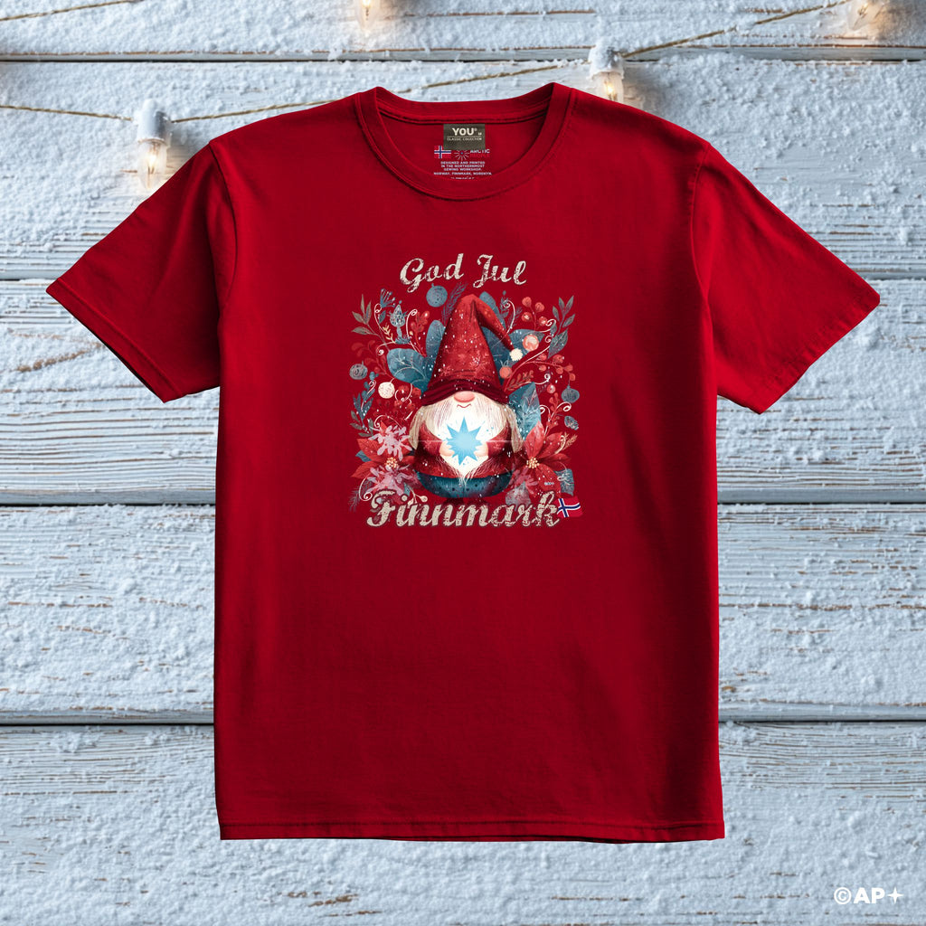T-skjorte God Jul Finnmark julenisse