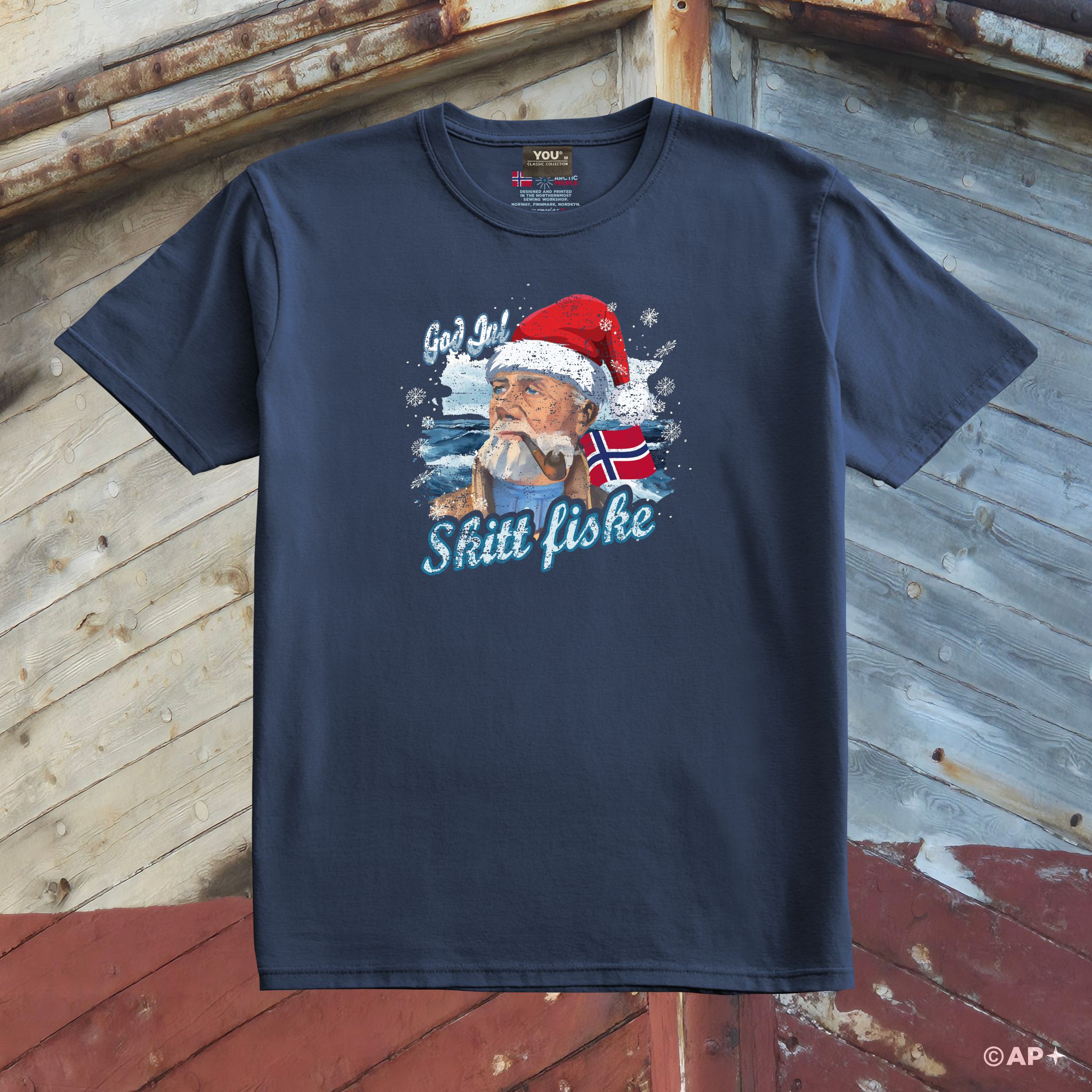 T-skjorte «Gammel julefisker» Skitt fiske