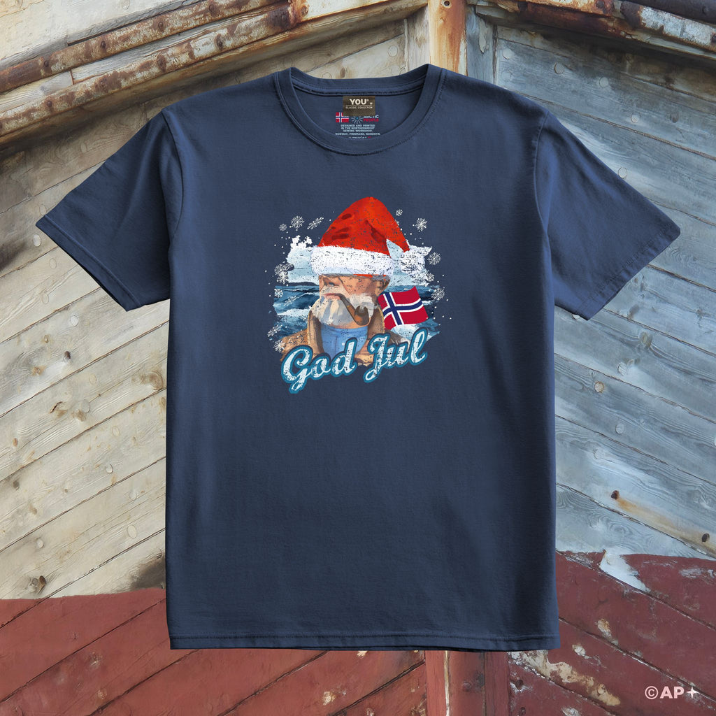 T-skjorte «Gammel fisker» God Jul