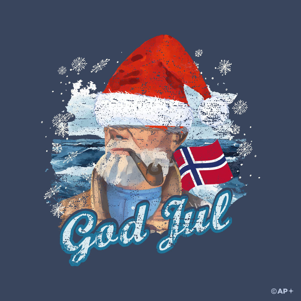 T-skjorte «Gammel fisker» God Jul