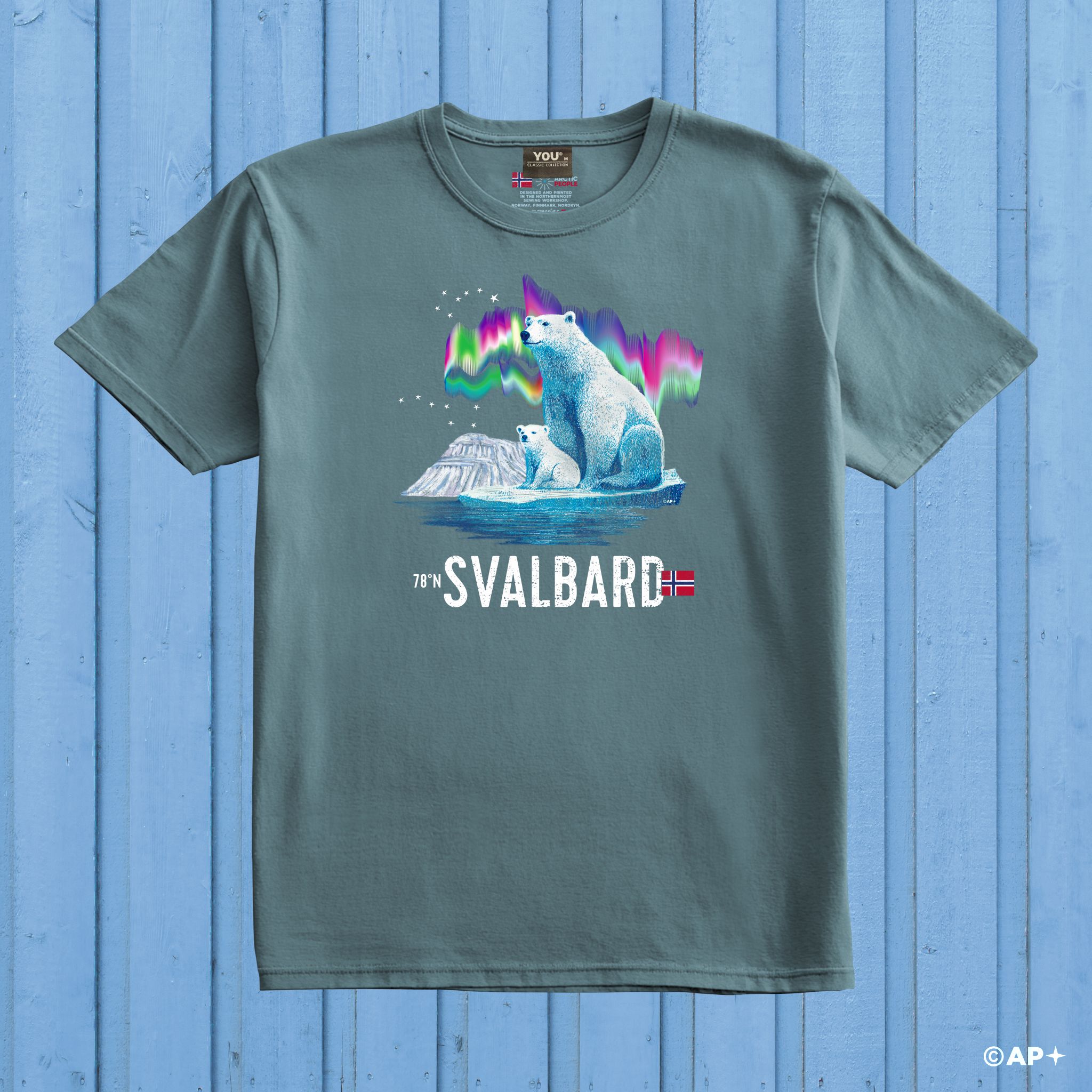 Polar Bear Mother & Cub – Svalbard Aurora Edition