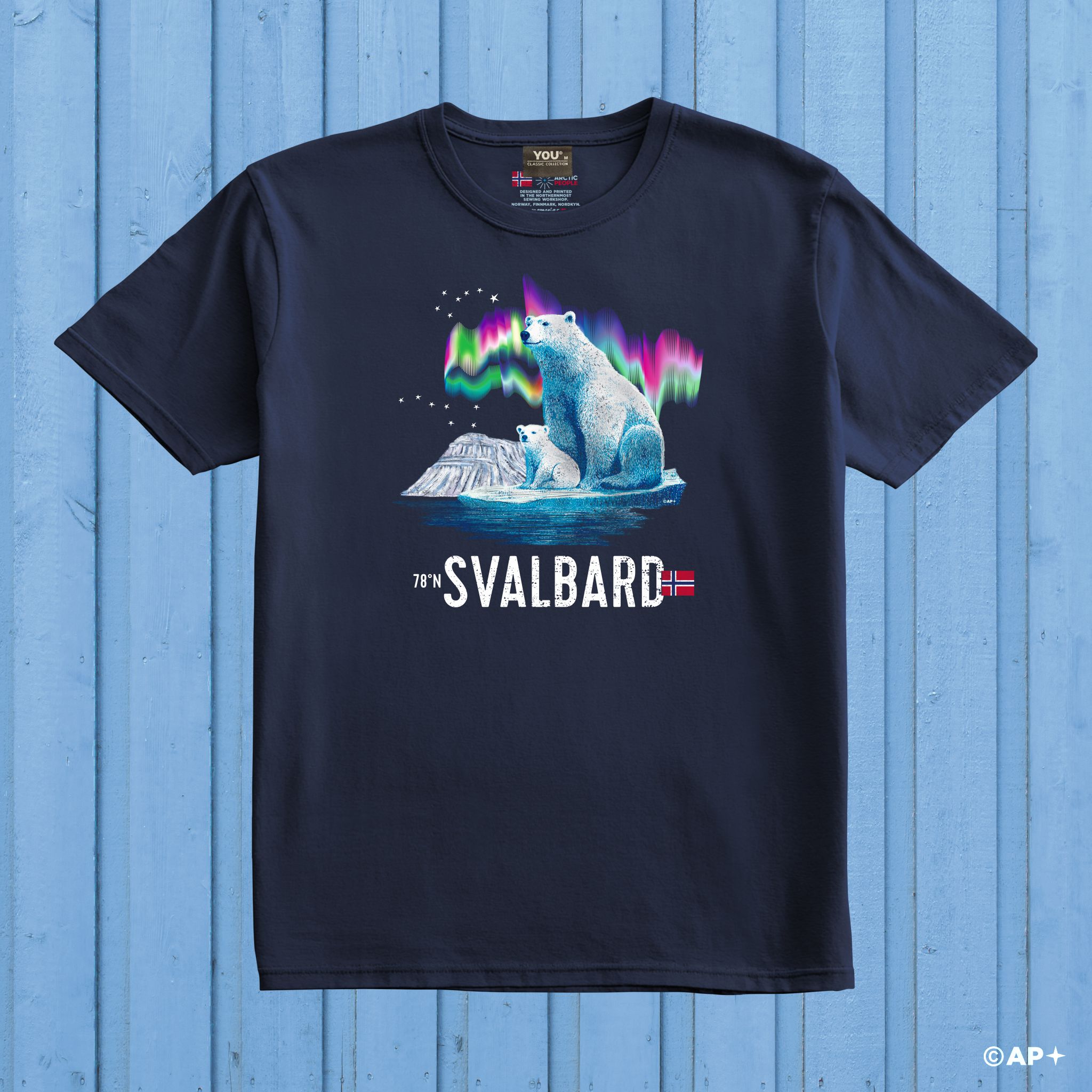Polar Bear Mother & Cub – Svalbard Aurora Edition